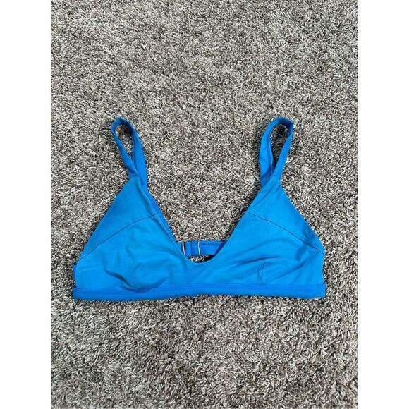 Tavik Swimwear Coco Scoop Neck Bikini Swim Top Blue Cage Strappy S Beach Summer - Picture 2 of 10